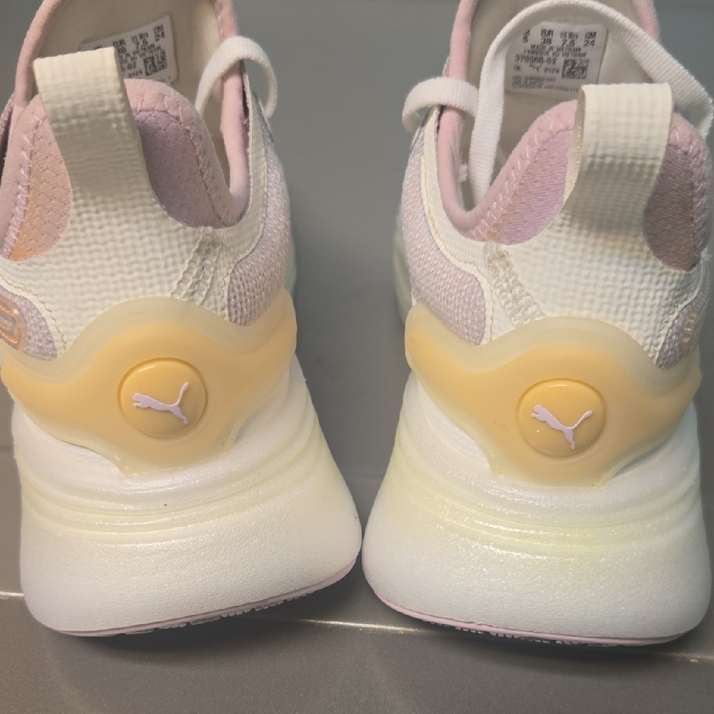 Puma Women's Pastel Sneakers - White, Pink, Orange, Purple - Picture 5 of 8
